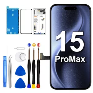 For iPhone 15 Pro Max LCD Screen Touch Digitizer Display Replacement Assembly - Picture 1 of 8