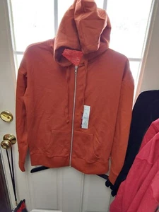 Nwt Time And Tru Womens Zipper Hoody Rust Lite Weight Fleece S (4-6) - Picture 1 of 1