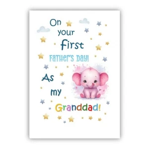 First Fathers Day Card As My Granddad.  New Granddad Father's Day From new Baby. - Picture 1 of 1