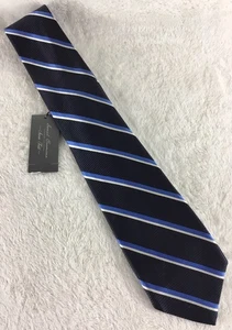 Daniel Cremieux Limited Edition Seven Fold Silk Tie Navy Striped 58”x3.5” $125 - Picture 1 of 6