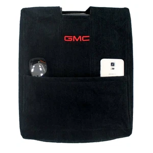 Cubierta de consola de terciopelo de felpa negra para GMC Yukon 2007-13 con asiento de salto (logotipo GMC) - Imagen 1 de 2