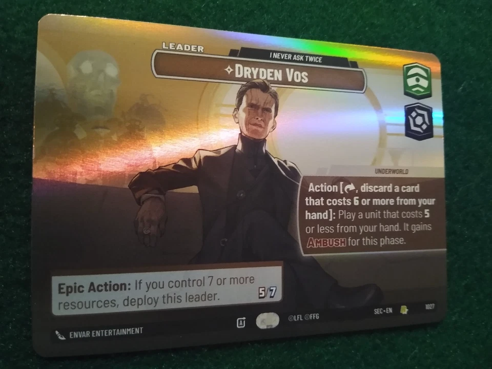 STAR WARS UNLIMITED SECRETS OF POWER SHOWCASE #1027 DRYDEN VOS - Image 1 of 2