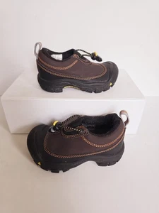 KEEN Brown Toggle Slip On Leather Outdoor Boy Girl Unisex Toddler Shoes Size 8 - Picture 1 of 11