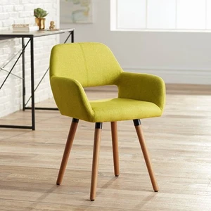 55 Downing Street Nelson Green Fabric Mid-Century Modern Dining Chair - Picture 1 of 10