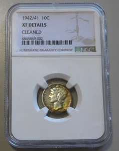 KEY 1942/41 MERCURY DIME NGC XF DETAIL - Picture 1 of 4