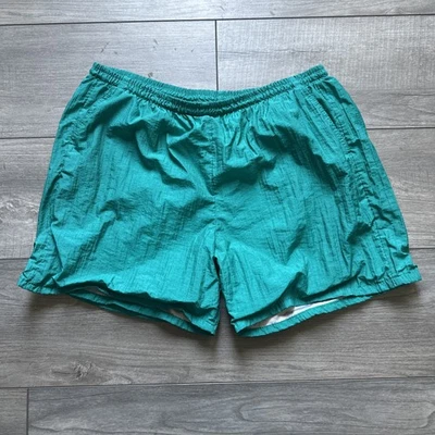 Vintage Weekender Nylon Shorts Lined Elastic Waist Size XXL USA Green Turquoise - Image 1 of 4