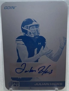JULIAN HICKS 2024 PRO SET METAL CYAN DRUCKPLATTE #1/1 GOIN' PRO AUTOGRAMM  - Bild 1 von 3