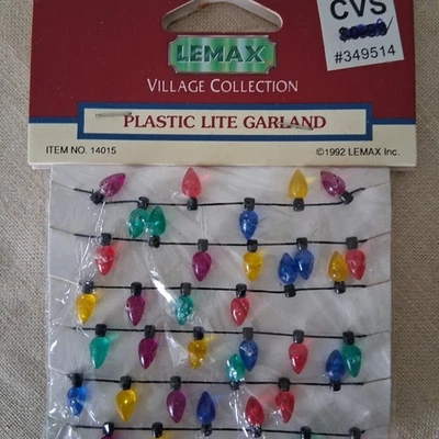 Легкая гирлянда и гирлянды Lemax Christmas Village Collectibles 1992 НОВЫЕ - Изображение 1 из 3