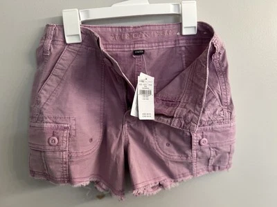 Новый с Ярлыками American Eagle Snappy эластичной 90-х бойфренд груза короткие фиолетовый размер 000 - Изображение 1 из 4