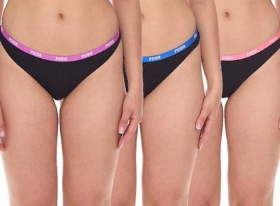 3er Pack PUMA String-Tanga Damen Slips Unterwäsche-Set Baumwoll-Slips Gr. XL - Bild 1 von 4