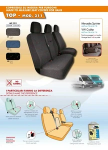 MERCEDES SPRINTER (2006->2018) COPRISEDILI COMPLETI IN COTONE BLU SU MISURA 211 - Picture 1 of 1