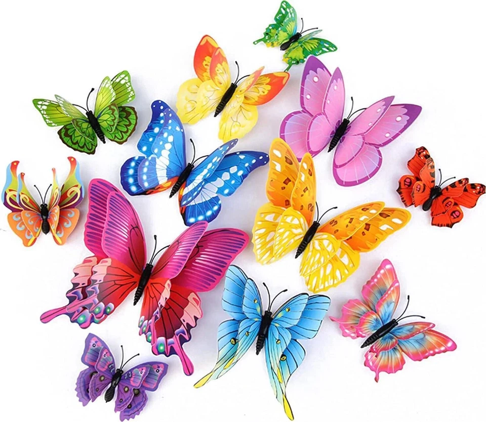 Butterfly Wall Decor 24 PCS, 3D Butterflies Stickers For Party Decorations - Image 1 of 4