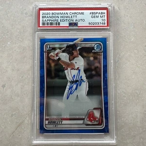 2020 Bowman Chrome Sapphire Edition Prospect Brandon Howlett PSA 10 MINT Auto - Picture 1 of 3