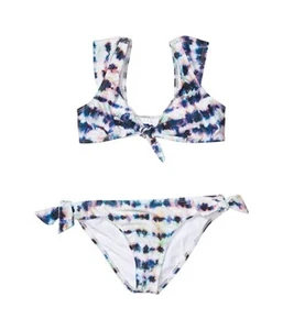 Splendid L109103 Girls Going Coastal Tie Front Bralette Swim Set Size 10 - Picture 1 of 4