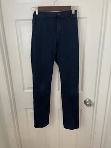 Place Boys Size 14 Navy Blue Chino 100% Cotton Adjustable Waist Pants - Picture 1 of 5