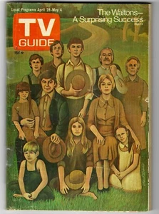 April 1973 TV GUIDE 'The Waltons'    No Mailing Label - Picture 1 of 1