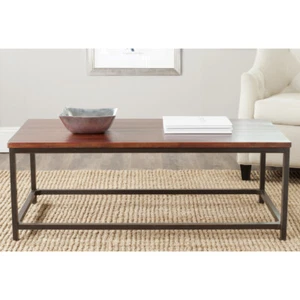 SAFAVIEH Alec Coffee Table | Maroon | - Picture 1 of 5