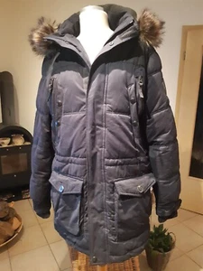 Jacke Parka Herren, Kapuze/Kunstfell, gefüttert, Taschen, RV, dkl. blau, M, C&A - Bild 1 von 7