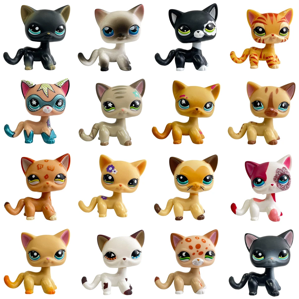 1pcs Littlest pet shop Toys bobble head short hair cats cute kitty Gen 3 pets - Image 1 of 1