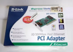 D-Link Express EtherNetwork 10/100Mbps Fast Ethernet PCI Adapter DFE-530TX+ New - Picture 1 of 2