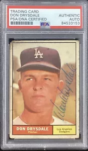 Don Drysdale Signed 1965 Topps #260 Card LA Dodgers CY Autograph WSC HOF PSA/DNA - Picture 1 of 2