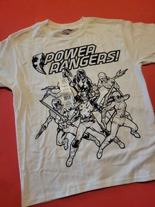 NEW Color Your Own Tshirt Power Rangers Kids L Unisex T Shirt - Picture 1 of 5