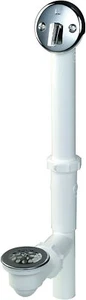 Drenaje completo de bañera de PVC de plástico KEENEY 64W 1-1/2 pulgadas cromo triple estilo - Imagen 1 de 3