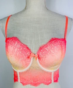 Victoria's Secret Very Sexy Demi Demi-Buste Bra Pink Cream Womens Size 32D New - Picture 1 of 7