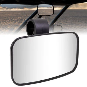 8"x4.5" Convex Rear/Side View Mirror For UTV ATV; 1.5/1.75"/2" Bar Clamp Mount - Picture 1 of 8