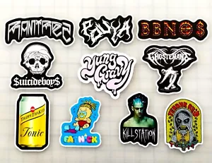 Modern Hip-Hop Vinyl Sticker Lot (10 Pack) SET 3 ghostmane yung gravy pouya rap - Picture 1 of 1