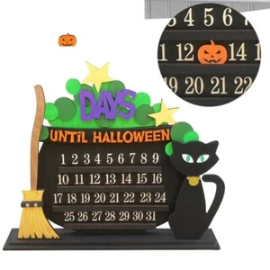 Wooden Halloween Countdown Calendar Wood Advent Calendar Halloween Party Gifts - Picture 1 of 7