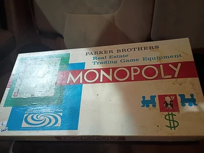 Juego de mesa de comercio de bienes raíces Monopoly Parker Bros #9 1961 de colección completo Foto 1 de 2