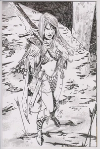 Immortal Red Sonja #3 John McCrea Boys Homage B&W Virgin 1:10 Variant - Picture 1 of 1