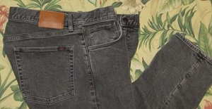 FAHERTY Faded Black Cotton Straight Denim Jeans 35 x 32 - Picture 1 of 5