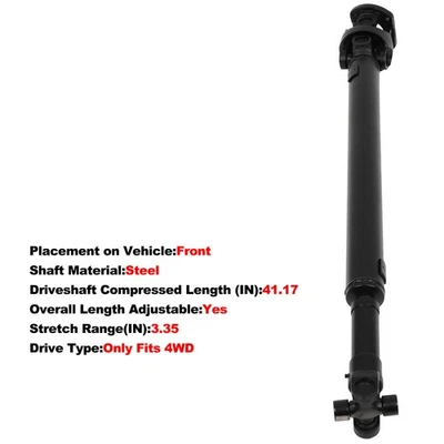 Eixo de transmissão dianteiro para Ford Excursion 2001-2003 V8 7.3L diesel 4WD 5C3Z4A376D 1045 - Imagem 1 de 4