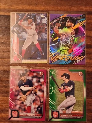 Lote (29) del equipo de los Medias Rojas de Boston numerado/RC'S/Refractor Foto 1 de 4