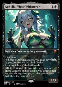 Aphelia Viper Whisperer Anime Style Card For EDH and Playtest - Picture 1 of 3