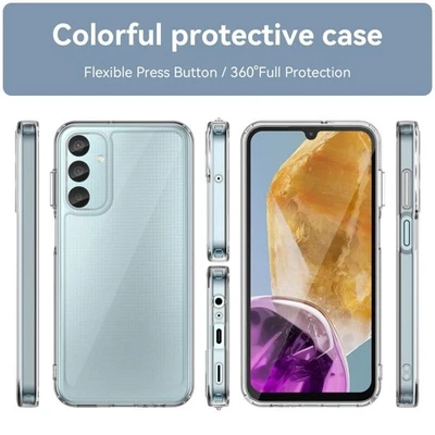 Custodia ibrida trasparente in TPU e acrilico per Samsung Galaxy M15 serie - Immagine 1 di 4