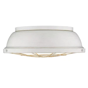Golden Bartlett 3-Light 17" Ceiling Light in French White - Picture 1 of 5