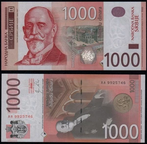 Serbien 1000 Dinara (P60a) 2011 UNC - Bild 1 von 1