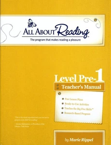 All About Reading Level Pre-reading (aka Pre-1) Teachers Manual (All About R... - Picture 1 of 1