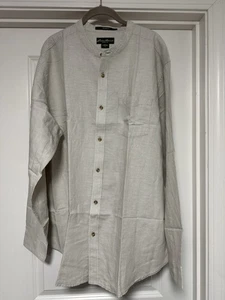 Eddie Bauer, Men's Relaxed Fit, Linen Blend Long Sleeve Shirt, XL - Picture 1 of 8