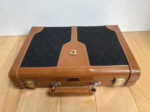 Vintage 70s PIERRE CARDIN Backgammon Butterscotch Leather Nylon Case *Incomplete - Picture 1 of 12