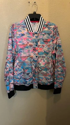 Adidas женщин ветровка куртка многоцветный L euc - Изображение 1 из 4