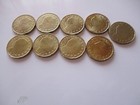 9 Münzen Luxemburg 20 Cent 2002-2015