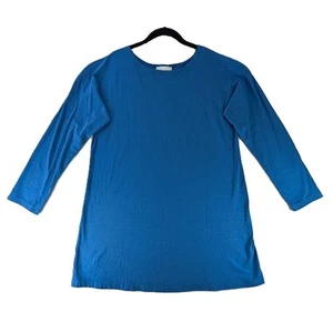 Bryn Walker Tunic Top Womens Sz M Teal Jersey Knit Organic Cotton Bamboo USA - Picture 1 of 8