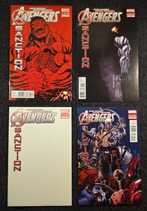 AVENGERS X SANCTION 1 2 3 VARIANT LOT Sketch 1:15 McGuinness Blank 2nd Print - Picture 1 of 12