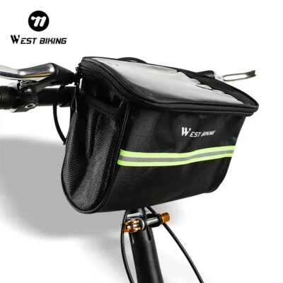 Waterproof Bike Front Handlebar Bag Portable Bicycle Bag Bicycle Basket Bag 4L - Image 1 of 4