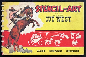 Vintage Stencil-Art Book Out West For Children Art Drawing Project - Picture 1 of 10