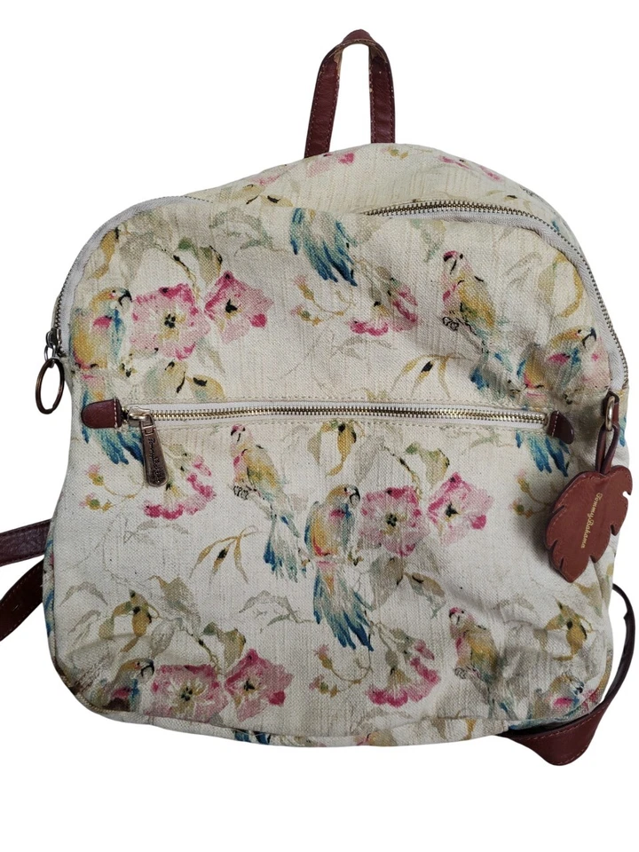 Tommy Bahama Mochila Tropical Pájaros Correas para el Hombro Cremalleras Tela Cartera Foto 1 de 4